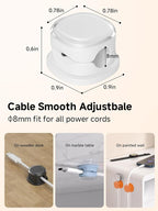 Magnetic Cable Clips, Adjustable Cord Holder Management, Adhesive Wire Keeper Organizer for Home Office Desk Phone PC Car Wall Desktop Nightstand Appliance (9-PCS White_Black_Orange_Blue)