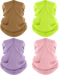 ROXUN 4 Pack Neck Gaiter, Cooling Breathable Face Mask UV Protection Scarf by Roxun