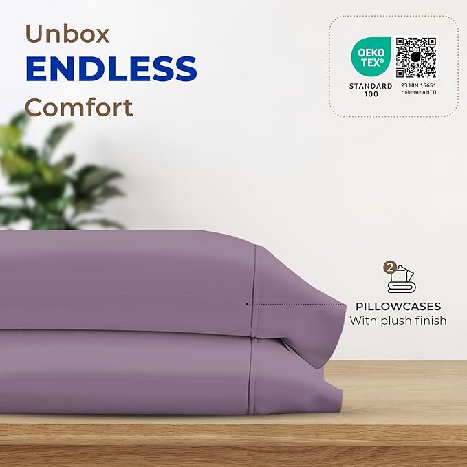 Thread Spread 100% Egyptian Cotton King Size Pillow Cases Set of 2 - Image 3