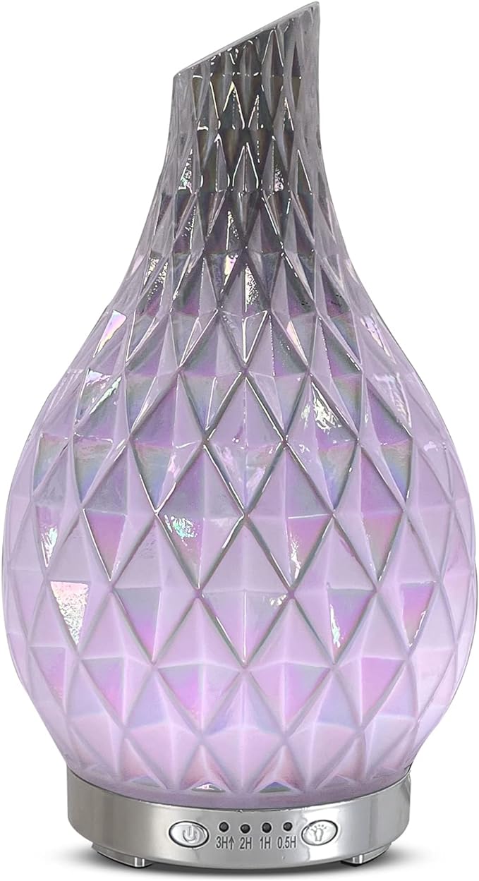 MAXWINER Essential Oil Diffuser Handmade Art Glass Aromatherapy Ultrasonic by MAXWINER