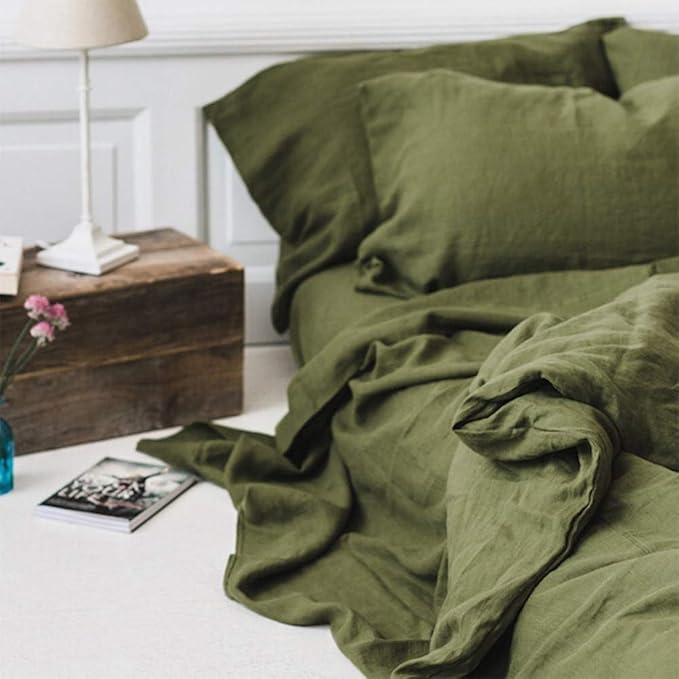 Simple&Opulence 100% Linen Duvet Cover Set 3pcs Basic Style Natural French - Image 7