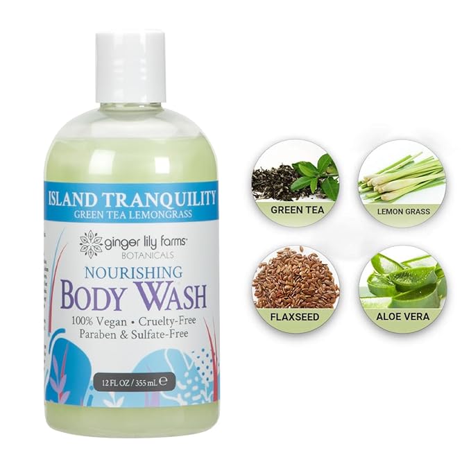 Ginger Lily Farms Botanicals Nourishing Body Wash, Island Tranquility, 100% - Image 6