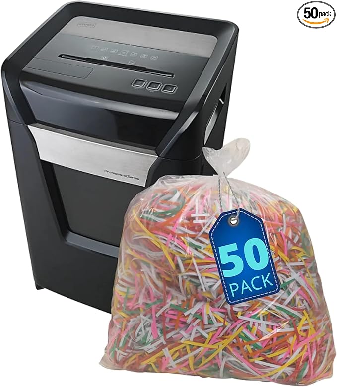 1InTheOffice Shredder Bags 15.8 Gallon, Paper Shredder Waste bags 15.8 Gal., 50/Box
