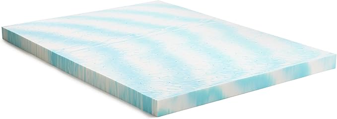 Linenspa 4 Inch Swirl Gel Memory Foam Mattress Topper, Queen Size – Cooling Gel - Image 4
