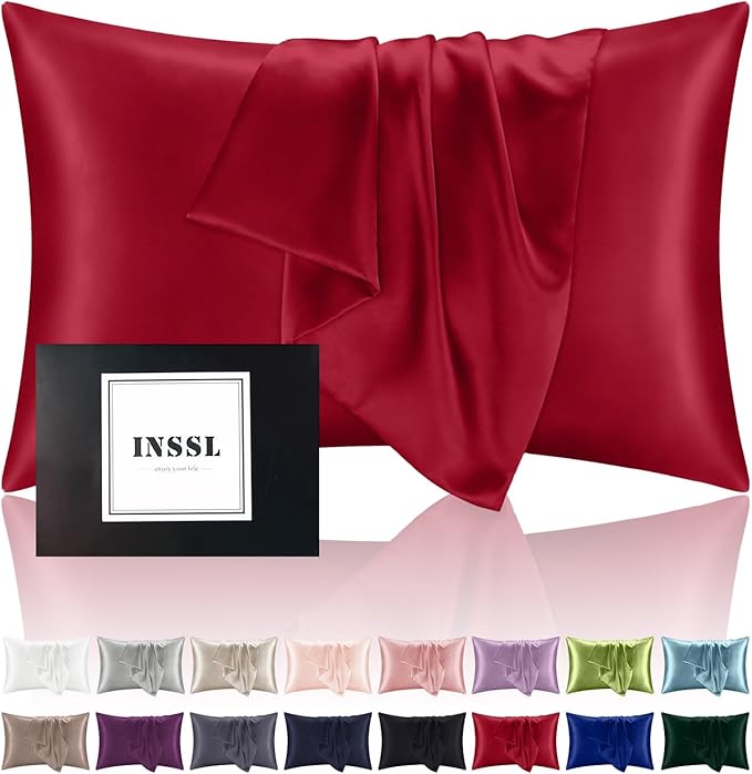 INSSL Silk Pillowcase r Women, Mulberry Silk Pillowcase by INSSL