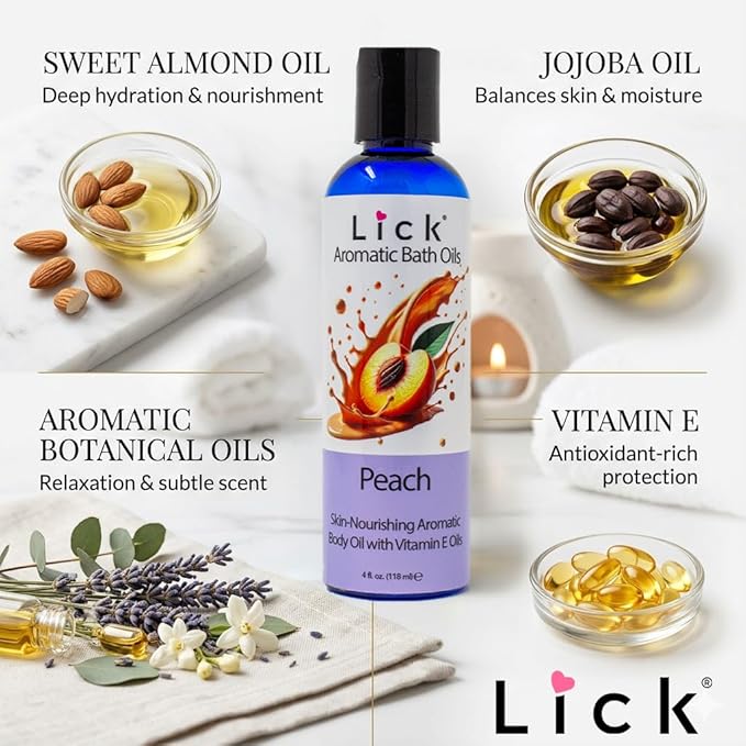 Lick Peach Aromatic Bath Oil - Image 4