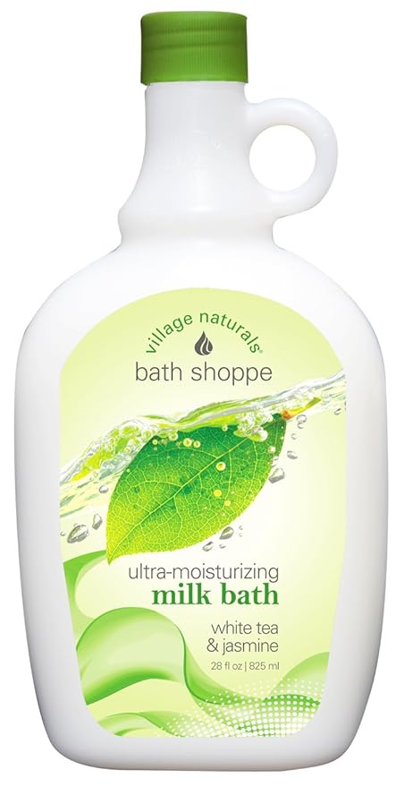 Village Naturals Bath Shoppe White Tea Milk Bath 28 fl oz by VillageNaturalsTherapy