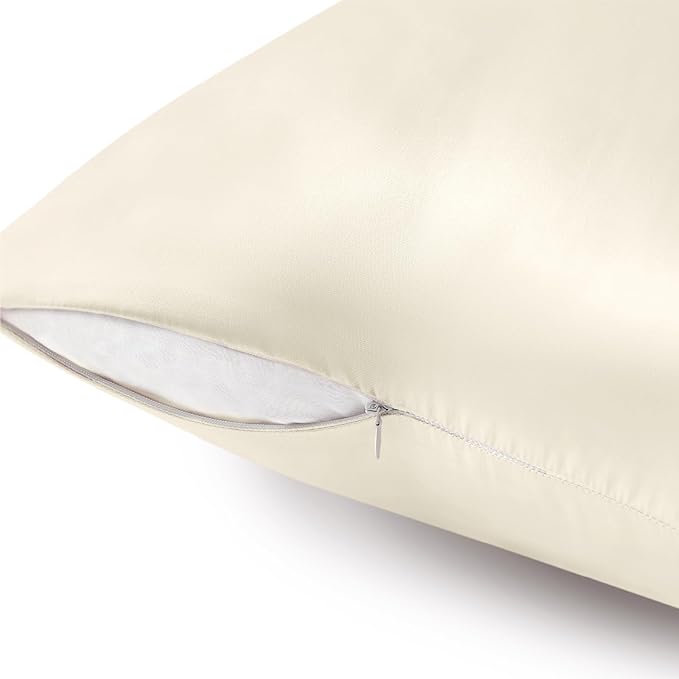 BEDELITE Satin Pillowcase with Zipper 4 Pack, Super Soft and Cooling Similar to - Image 4