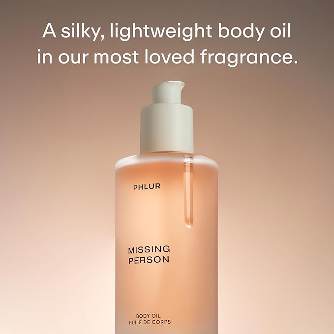 PHLUR Missing Person Body Oil, 4 Fl Oz – Skin Musk Bergamot & Jasmine Scented - Image 2
