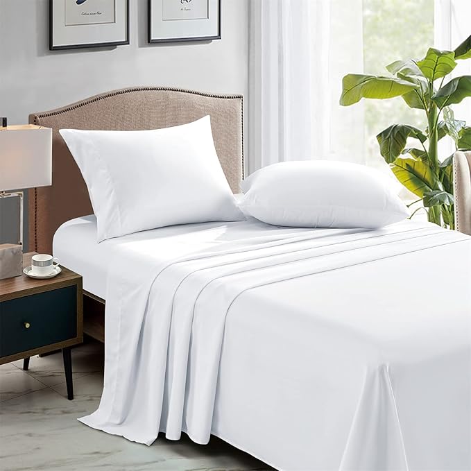 FreshCulture Twin Flat Sheets Only, Soft Microfiber Bedding Sheets - Image 3