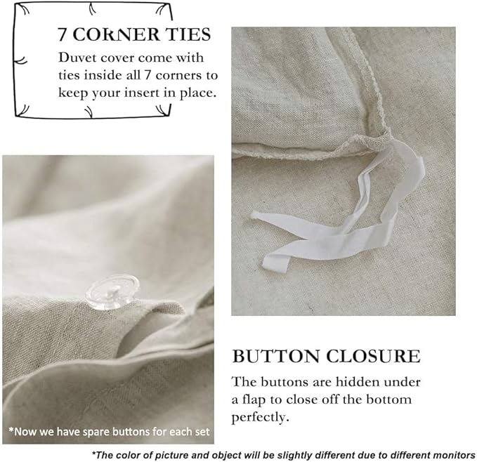 Simple&Opulence 100% Linen Duvet Cover Set - Image 4