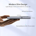 Norwii N95 Presentation Clicker, PowerPoint Clicker for Presentation Remote, Rechargeable Wireless Presenter Pointer, Slide Advancer for PC/Laptop/e-Book (BLE&USB-A&C, Green Light)