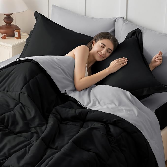 JOLLYVOGUE Queen Comforter Set, Ultra-Soft Bed in a Bag Queen Size 7 Pieces - Image 7