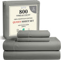 800 Thread Count Egyptian Cotton Sheets Queen Sheet Set 15" Deep Pocket by CHATEAUHOMECOLLECTION