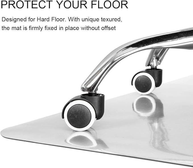 Kuyal Clear Chair mat for Hard Floors 36 x 48 inches Transparent Floor Mats Wood/Tile Protection Mat for Office & Home (36" X 48" Rectangle)