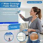 SWRT Blue Painters Tape 2 Inch Wide – 12 Rolls x 55 Yards (660 Total Yards), Clean Removal Masking Tape for Sharp Paint Lines on Walls, Trim & Baseboards, Easy Tear for DIY & Home Renovation Projects