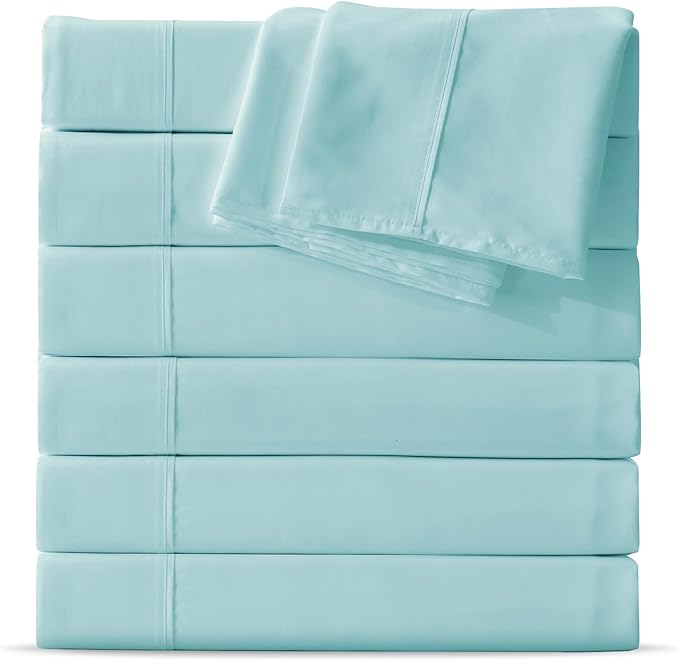 Maple&Stone Queen Flat Sheet 6 Pack, Premium Soft & Breathable, Brushed by MapleStone