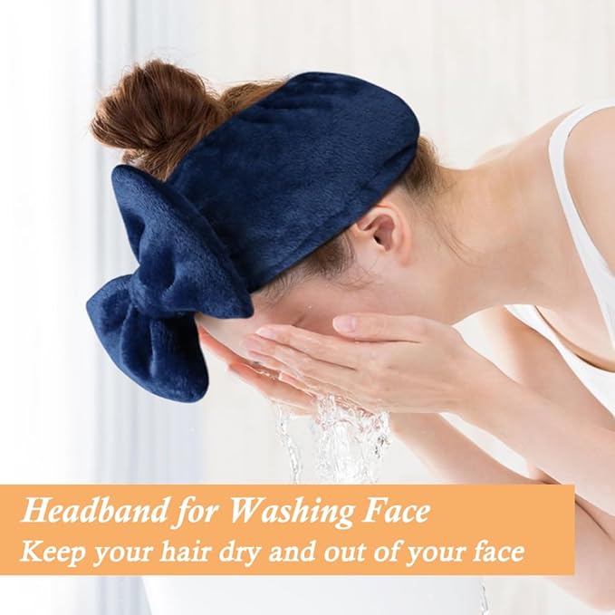 Shintop Face Wash Headband, Soft Spa Headband Carol Fleece Makeup Headwear - Image 5