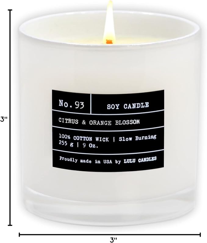 Lulu Candles | Citrus & Orange Blossom | Luxury Scented Soy Jar Candle | Hand - Image 3