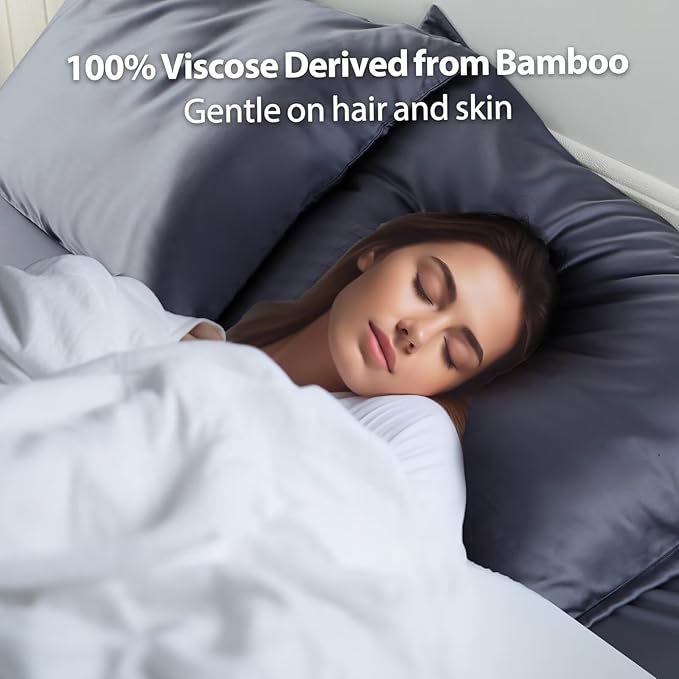 4 Pack Cooling Pillow Cases, Viscose Derived from Bamboo Pillow Protectors - Image 5