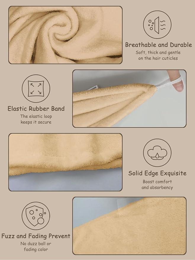 3 Pack Microfiber Hair Towel Wrap - Image 5