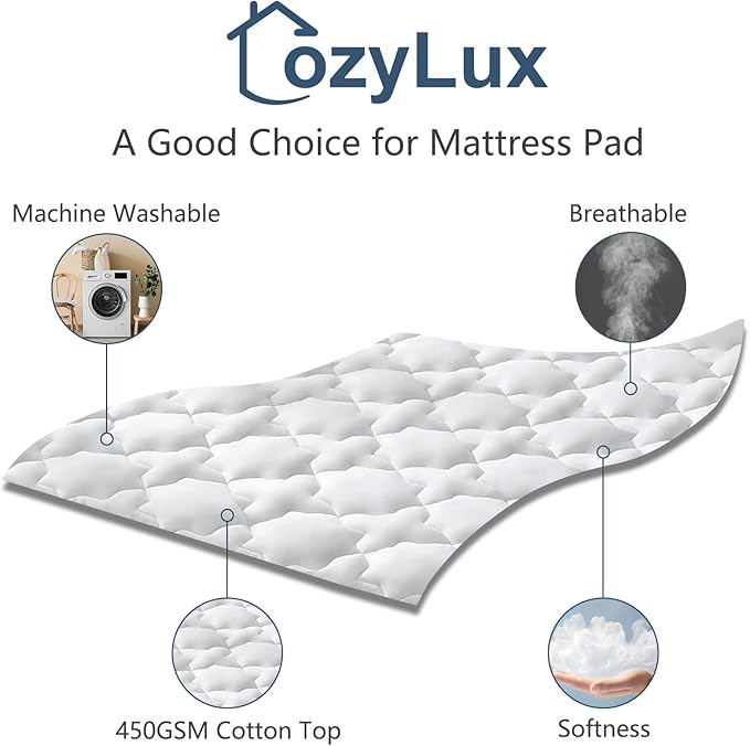 CozyLux Queen Mattress Pad - Image 3