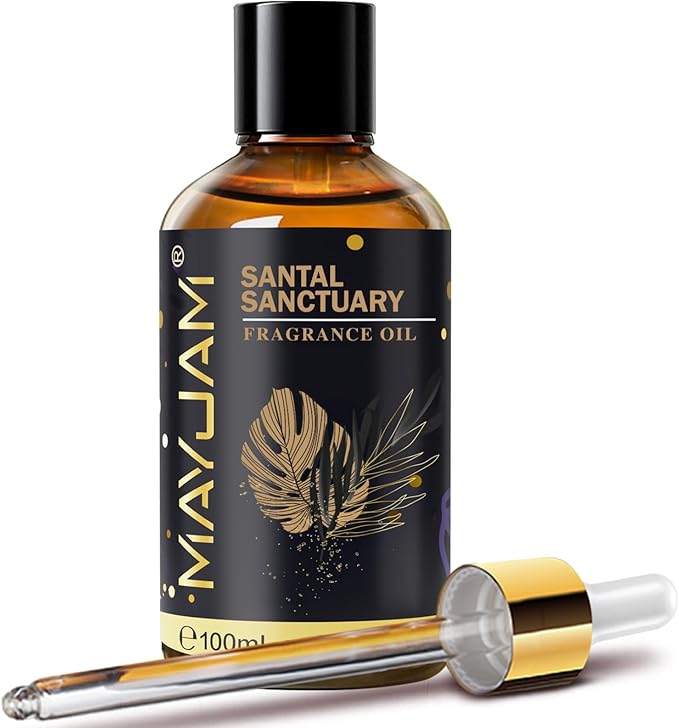 Santal Sanctuary Fragrance Oil Essential Oil, MAYJAM 3.38FL.OZ Santal Sanctuary by MAYJAM