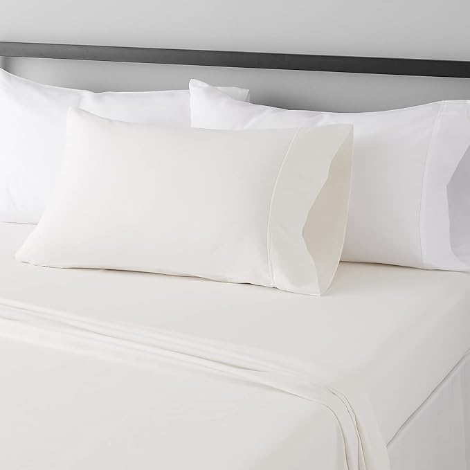 Amazon Basics Lightweight Ultra-Soft, Breathable, Wrinkle Free Brushed by AmazonBasics