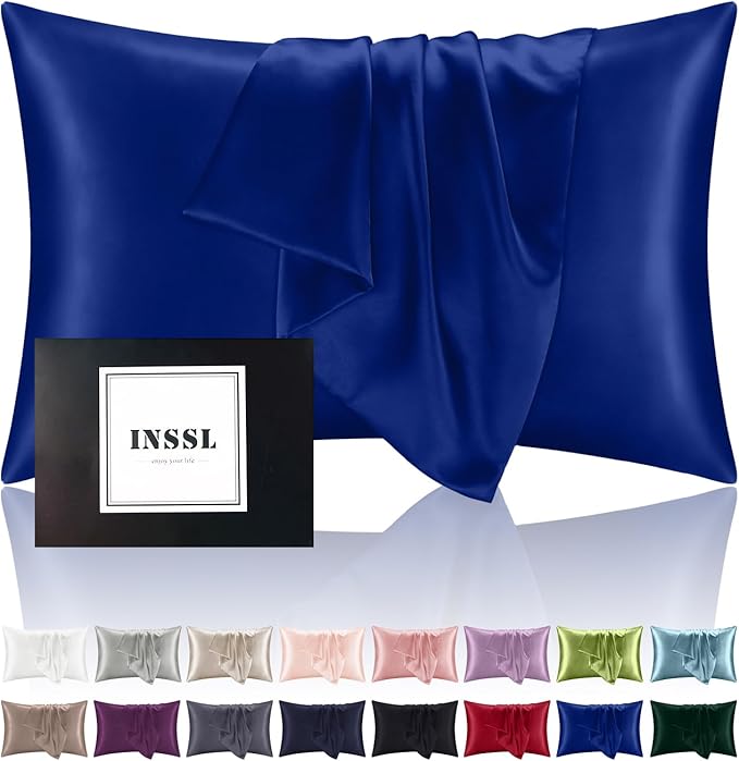 INSSL Silk Pillowcase for Women, Mulberry Silk Pillowcase for Hair and Skin and by INSSL