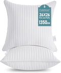 Oubonun 26 x 26 Euro Pillow Inserts, Firm and Fluffy Decorative Square Pillows by Oubonun