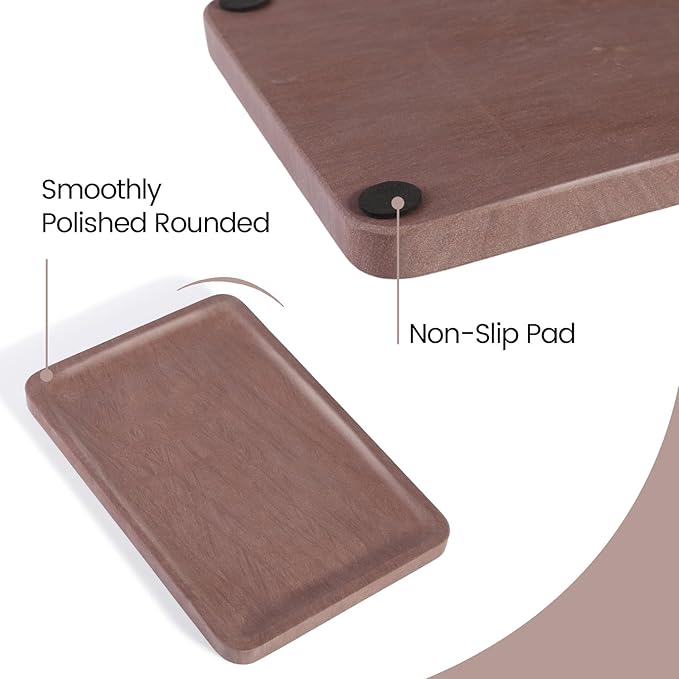 Karibiber Marble Vanity Tray, 11.8in Sandstone Bathroom Kitchen Tray - Image 2