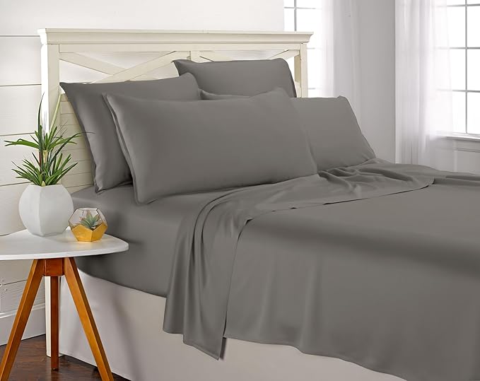 Pure Bamboo Twin Sheets, Genuine 100% Organic Viscose Derived from Bamboo Bed - Image 5