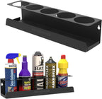 UNITEDPOWER 5 Aerosol Spray Can Holder, Paint Bottle Storage Rack, Steel Wall Mount Shelf, Tool Organizer for Garage, Craft Workspace and Home