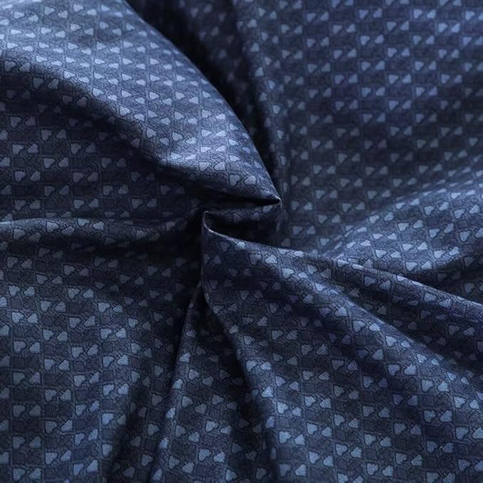 OAITE Duvet Cover Twin Size, Reversible Leaf Blue Duvet Cover Set - Image 7