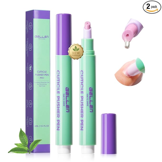 GELLEN 2Pcs Cuticle Pusher Oil Pen - 6ml Large Capacity Nail Oil Pen by GellenGelPolish