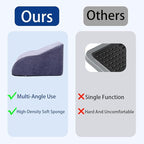 Opuvidity Foot Rest for Under Desk at Work Ergonomic Under Desk Footrest，Support Foot Pillow Double-Sided Footstool， for Office, Home & Gaming Leg Elevation Pillow Blue