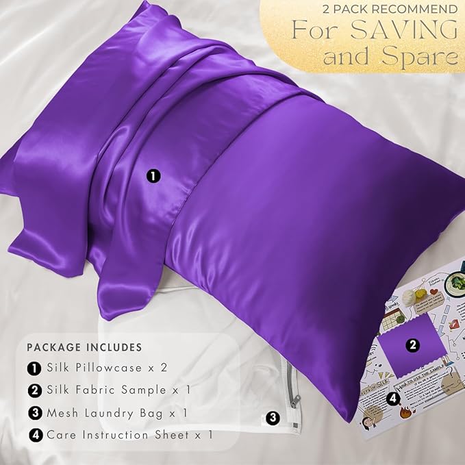 PROMEED 23 Momme Kids Silk Pillowcase 2 Pack - Image 6