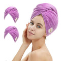 M-bestl 2 Pack Microfiber Hair Towel Wrap, Hair Drying Towel by awesomeOralcareproduct