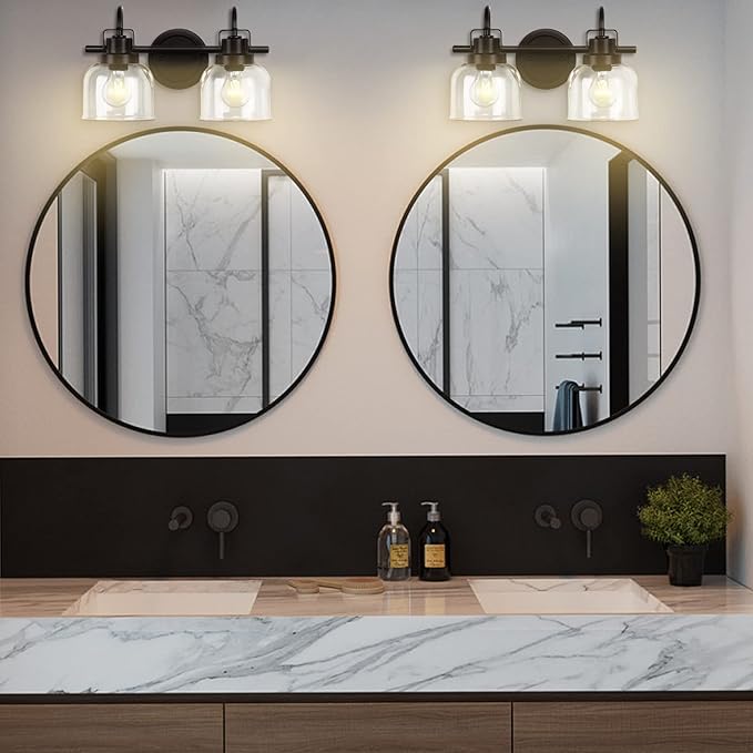 2 Lights Bathroom Vanity Light, Bronze Modern Wall Light Fixtures Over Mirror - Image 6