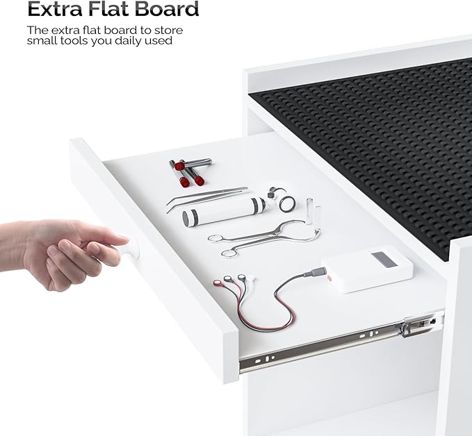 Medical Carts with Wheels, Crash Cart Ultrasound Trolley with Non-Slip Pads - Image 3