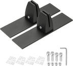 PATIKIL 1.8x1.3x2.5" Desk Divider Support Clamp, 2 Pcs Aluminum Desk Shield Clamp Desk Divider Partition Clamp Sneeze Guard Clamp Bracket for Office Home Desk Panel, Black
