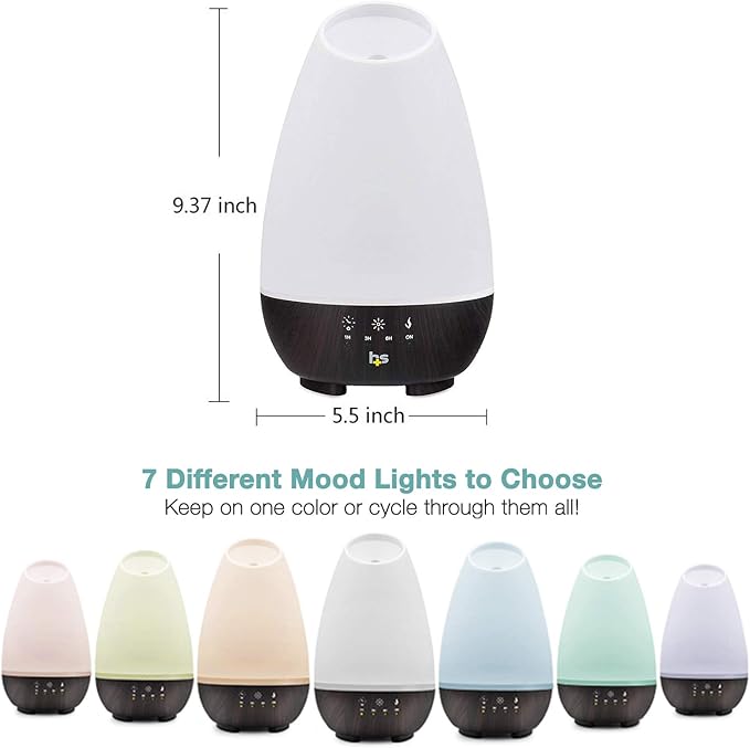 HealthSmart Essential Oil Diffuser, Large Room Coverage | Adjustable Timer | - Image 3
