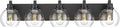 Bathroom Light Fixtures, 5 Light Matte Black Vanity Light, 32 Inch Modern Wall by Metwet