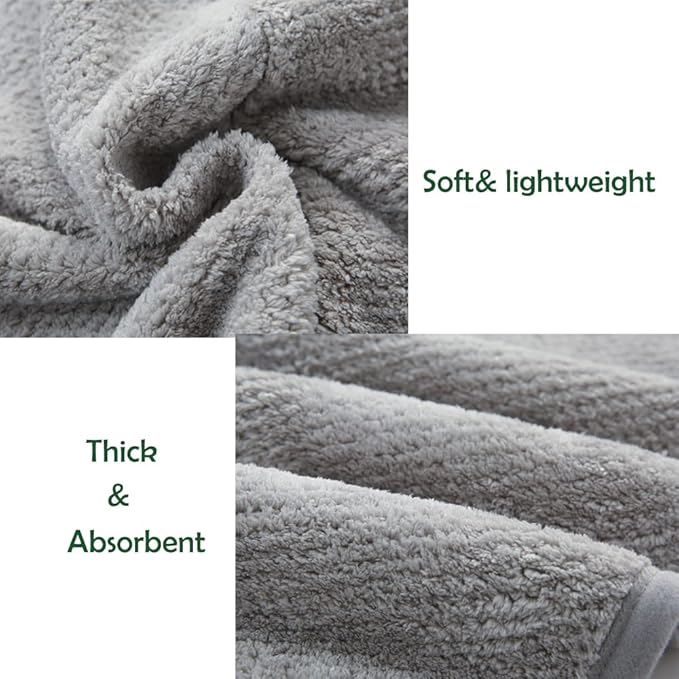 M-bestl 2 Pack Hair Towel Wrap, Absobent Hair Drying Towel - Image 4