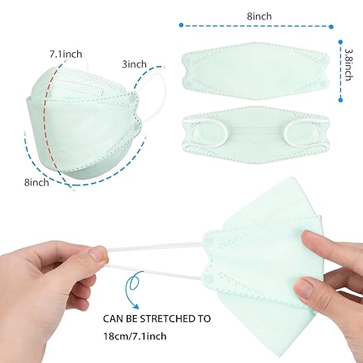 Borje KN95 Face Masks 50 Pack, Breathable Comfortable and Disposable KN95 Mask - Image 5