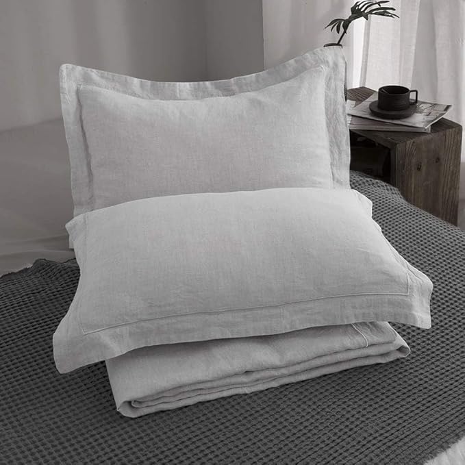 Simple&Opulence 100% French Flax Linen Duvet Cover Set - Image 7