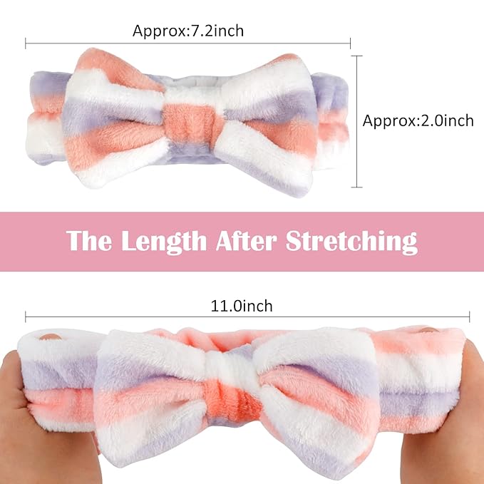 Casoty 6 Pcs Hairband, Soft Coral Fleece Makeup Headband, One Size Fits All - Image 5