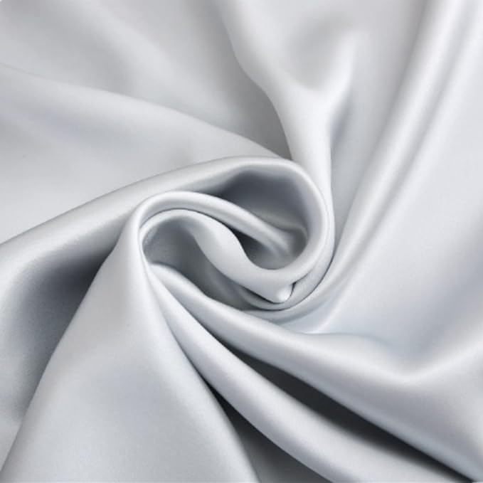 Gray Silk Pillowcase for Women Made in USA, Anti Wrinkle Silk Pillow Cases Queen - Image 7