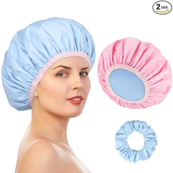 Pengxiaomei Double-Sided Shower Cap by Pengxiaomei