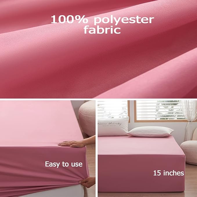 Bedding Queen Size Fitted Sheet Only- Bottom Matress Fitted Sheet-Fits 15inches - Image 3